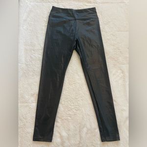 Black pleather leggings